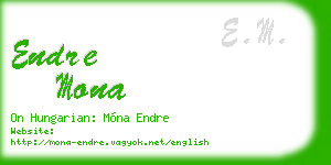 endre mona business card